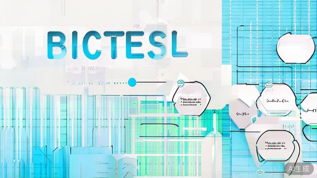 Simple flowchart illustration with connected circles and arrows, light blue and white color scheme, clean minimal design, business presentation style, infographic element