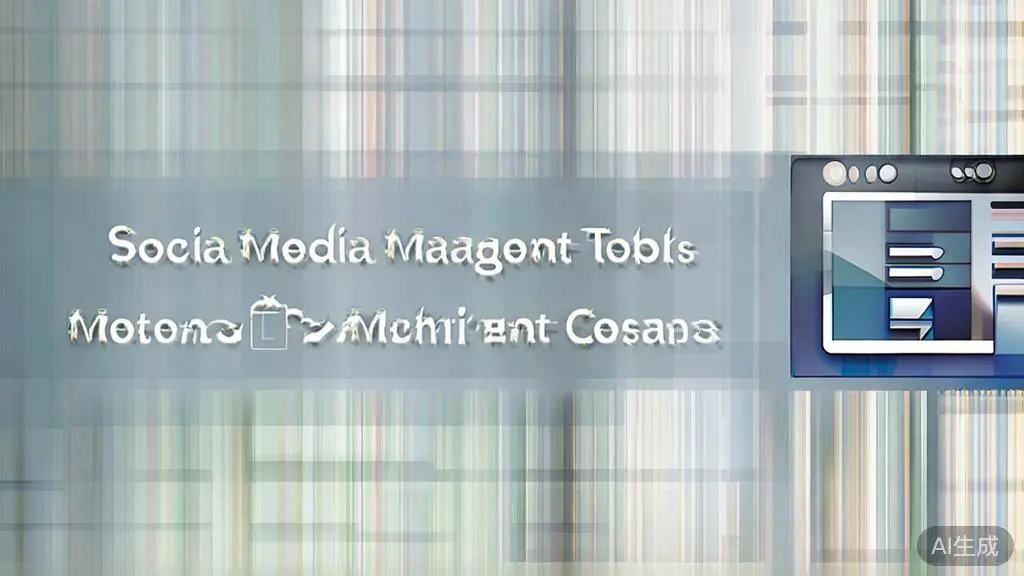 High-quality business illustration regarding social media management tools, minimal flat design