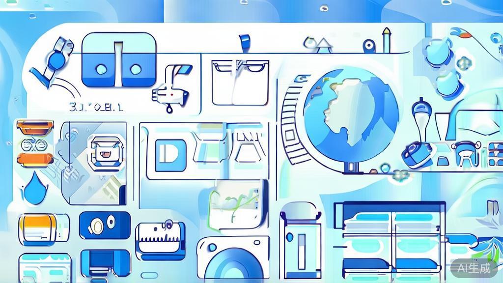 "Flat vector illustration of a travel blogger sharing experiences, dashboard style, soft blue gradient"