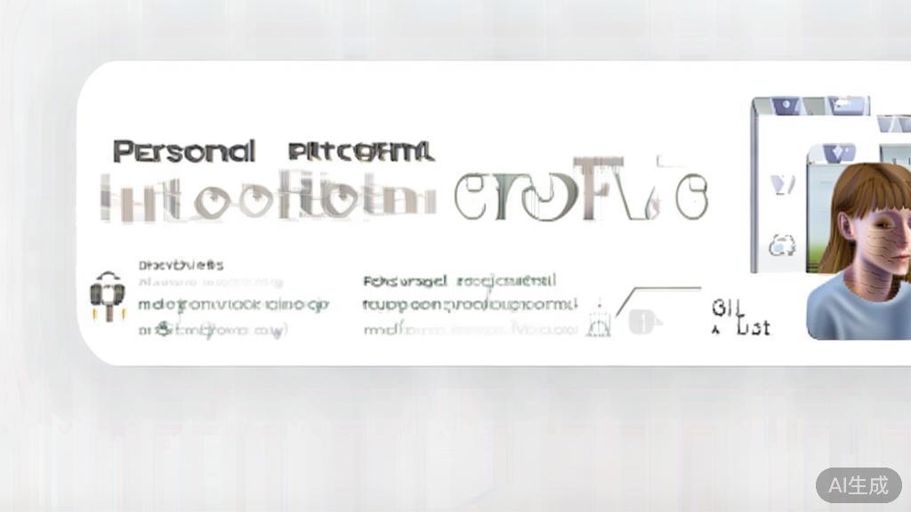 High-quality illustration of a personal introduction section in a portfolio, minimal flat design