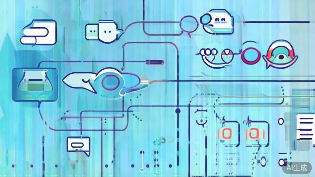 Flat vector illustration of audience feedback process, dashboard style, soft blue gradient