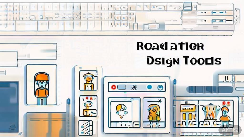 High-quality business illustration regarding character design tools, minimal flat design