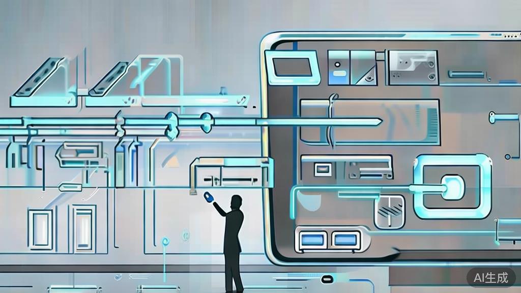 High-quality business illustration regarding the future of AI video editing, minimal flat design