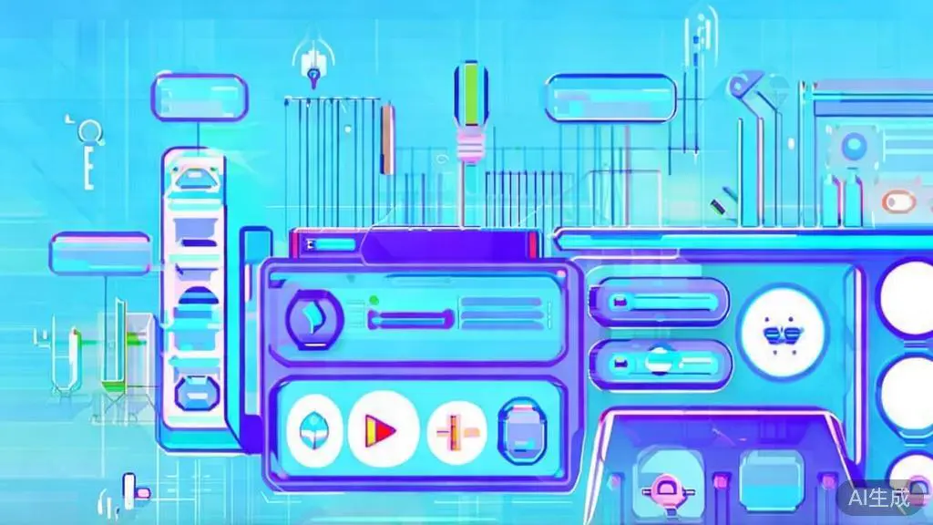 Flat vector illustration of innovative ideas in short play creation, dashboard style, soft blue gradient