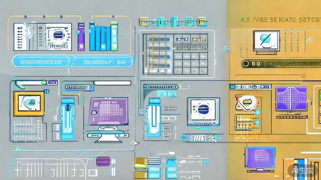 Flat vector illustration of challenges and future prospects for AI video synthesis technology, corporate style