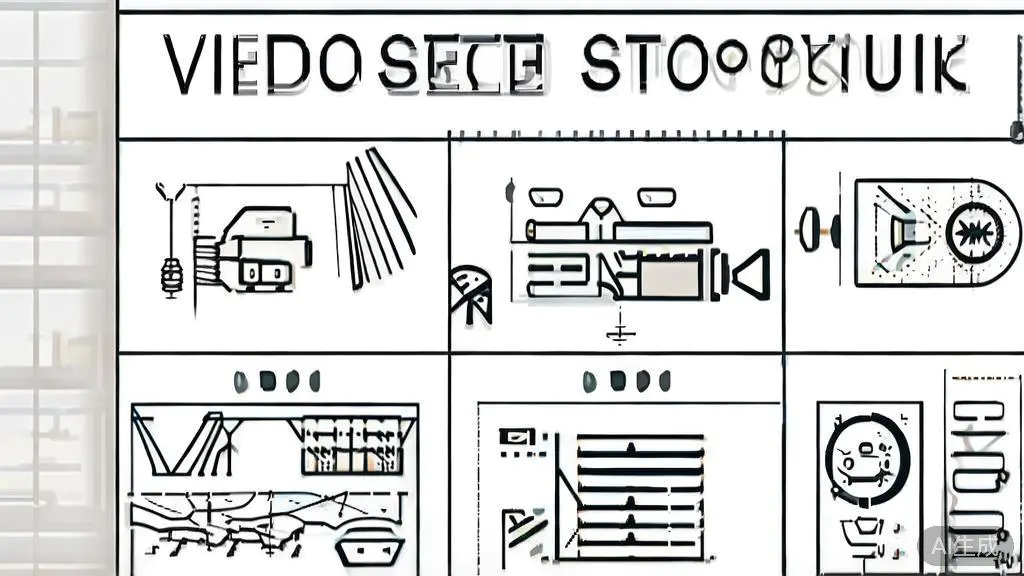 "High-quality business illustration regarding video shooting techniques, minimal flat design"