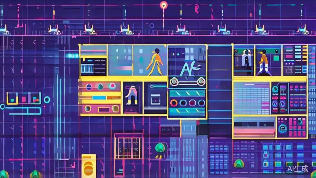 High-quality business illustration regarding future trends in AI and short film production, minimal flat design