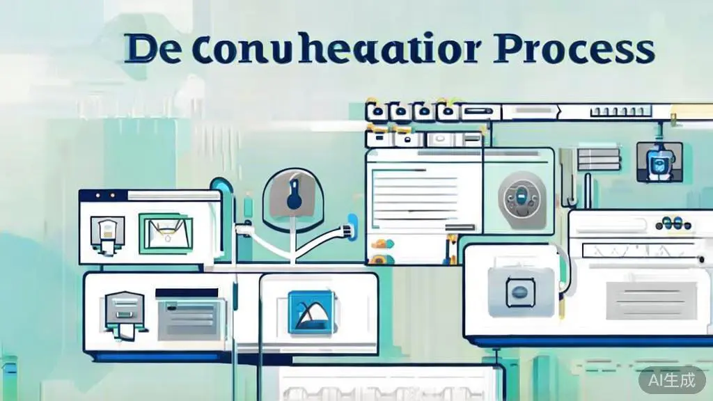 High-quality business illustration on content creation process with AI, minimal flat design