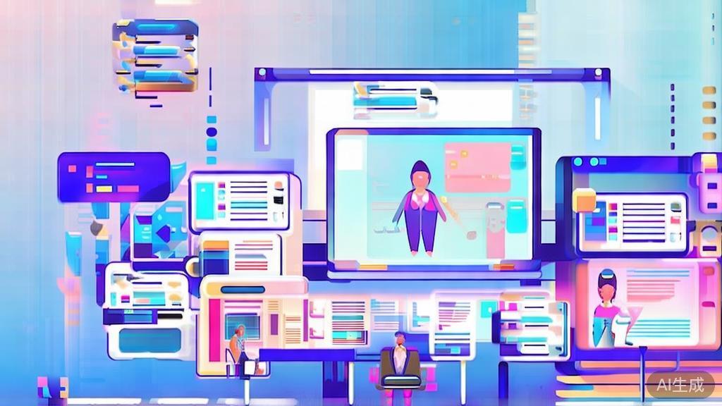 High-quality business illustration regarding the future of animation creation, minimal flat design