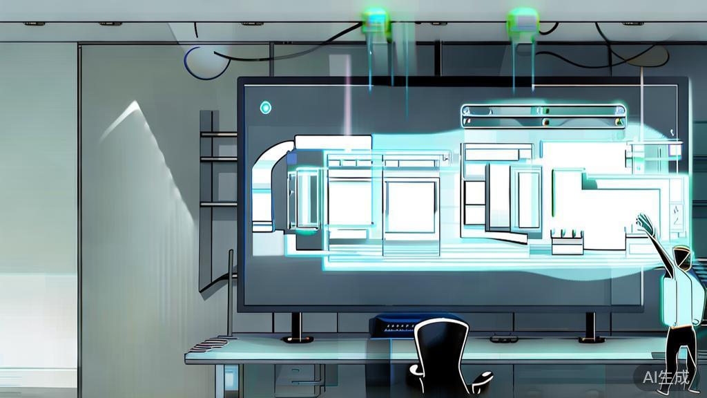 High-quality business illustration showing AI in animation post-production, minimal flat design