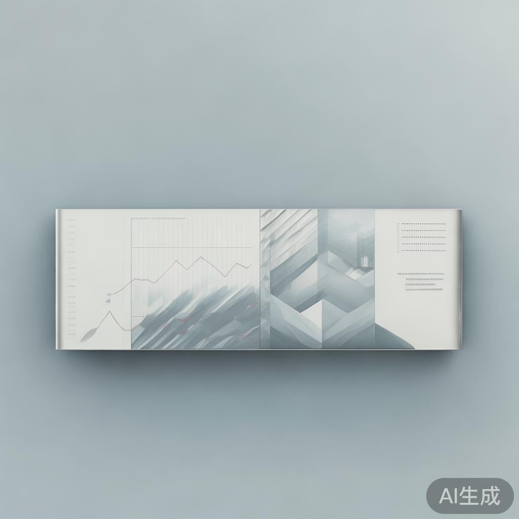 Minimalist business dashboard with abstract data visualization, soft gradient background, professional color scheme, clean geometric shapes, flat design style, high quality