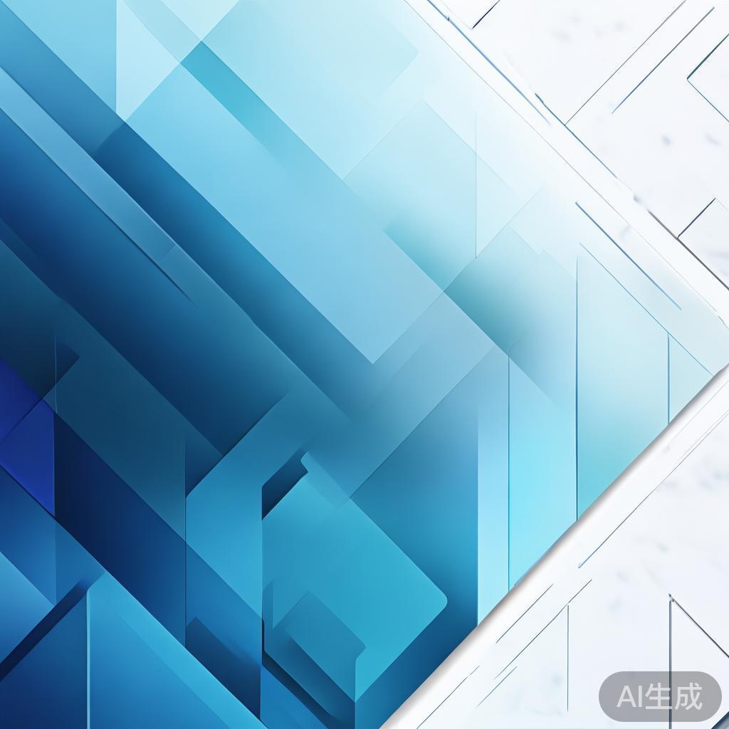 Abstract business concept with geometric shapes, professional blue gradient, clean minimal design, modern corporate illustration, high resolution, 4k