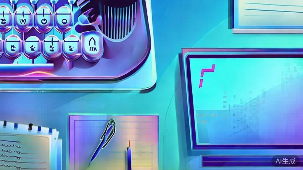 Flat vector illustration of script writing process, high quality, soft blue gradient