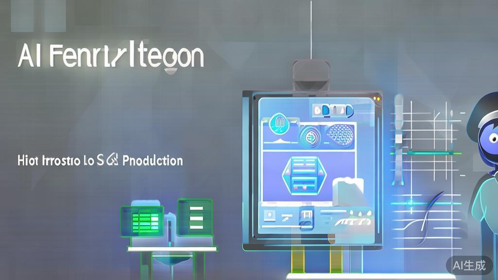 High-quality business illustration regarding AI in post-production, minimal flat design