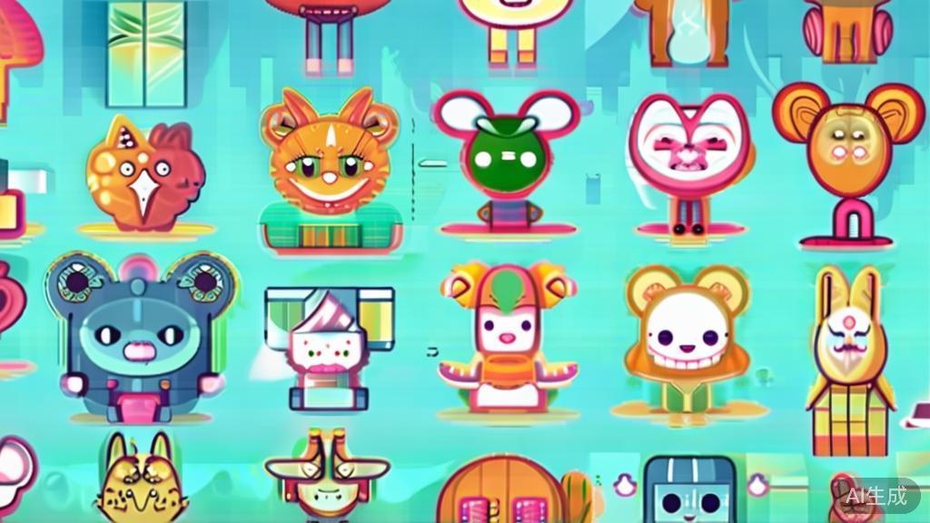 Flat vector illustration of diverse cartoon characters for a short play, dashboard style, soft blue gradient