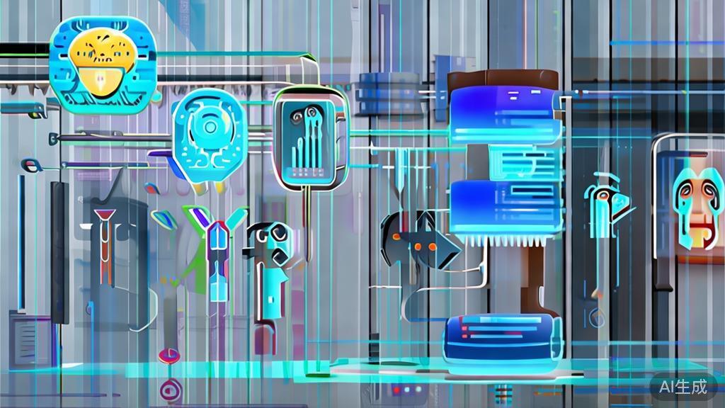 High-quality business illustration depicting the future of AI in animation, minimal flat design