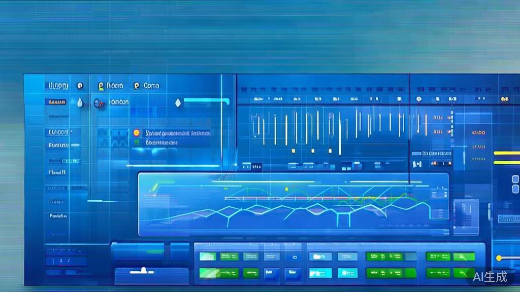 Flat vector illustration of multi-modal AI video synthesis, dashboard style, soft blue gradient