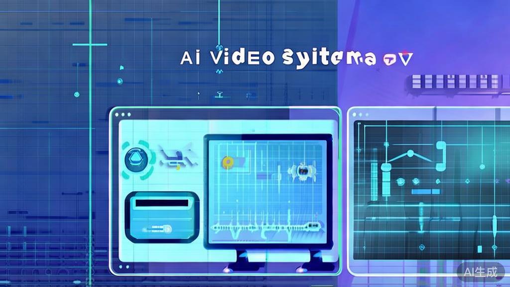 Flat vector illustration of AI video synthesis vs traditional video production, dashboard style, soft blue gradient