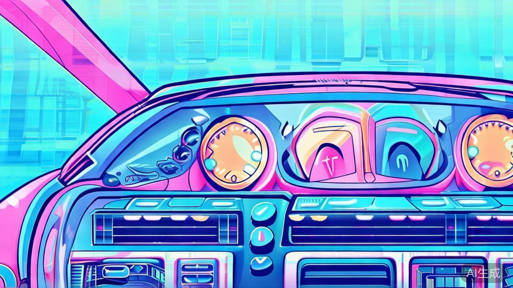 Flat vector illustration of anime character design, dashboard style, soft blue gradient