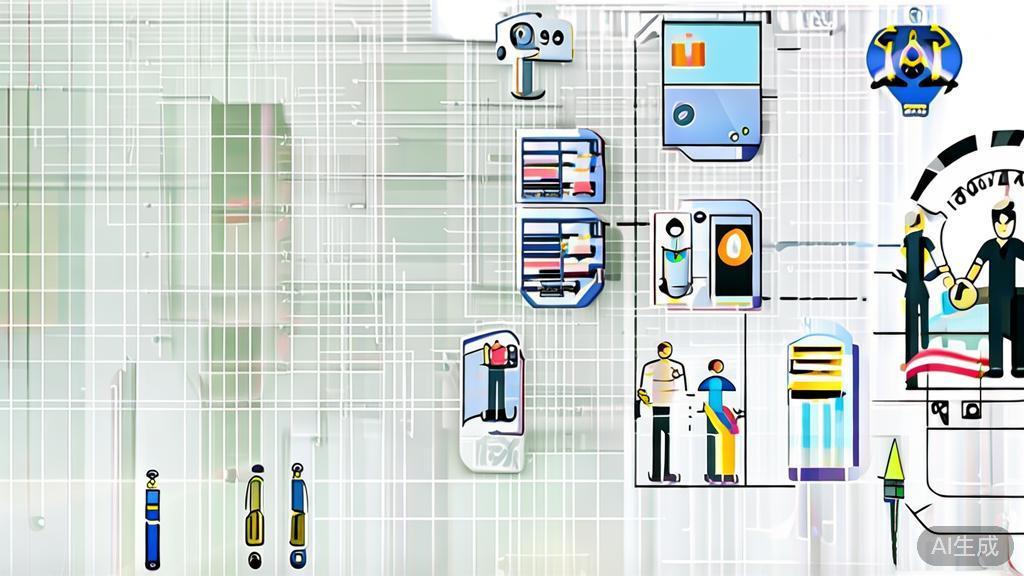 High-quality business illustration regarding cross-industry collaboration in micro-drama production, minimal flat design