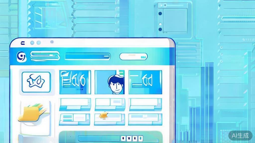 Flat vector illustration of social media application in micro-drama promotion, dashboard style, soft blue gradient