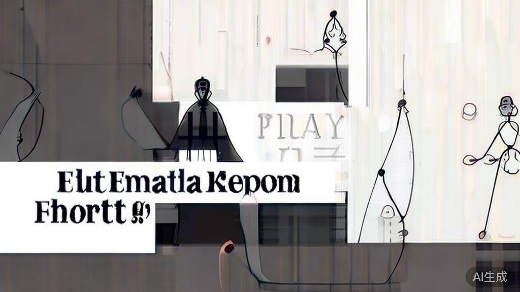 High-quality illustration of emotional resonance in short play writing, minimal flat design