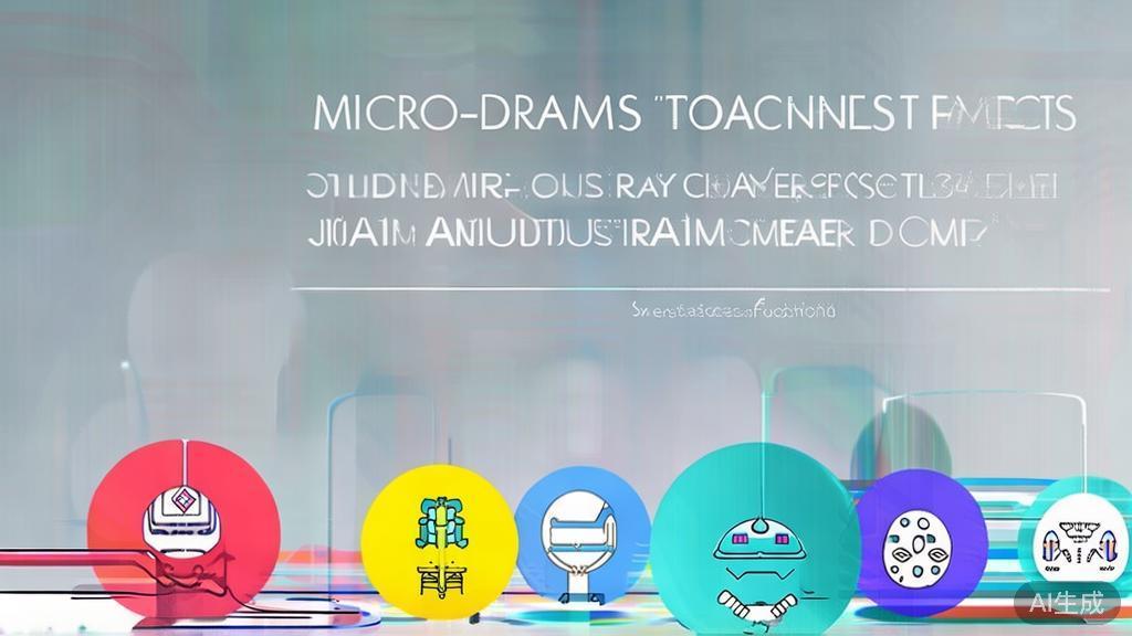 "High-quality business illustration regarding the success factors of micro-dramas, minimal flat design"