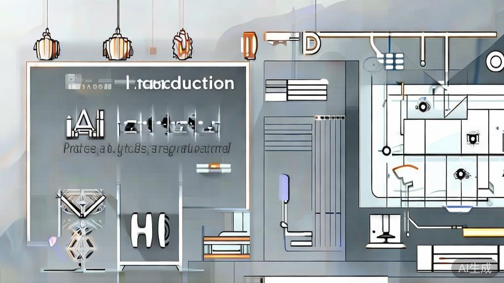 "High-quality business illustration regarding AI in post-production, minimal flat design"