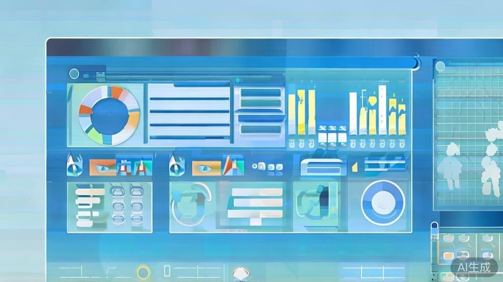 Flat vector illustration of target audience analysis, dashboard style, soft blue gradient
