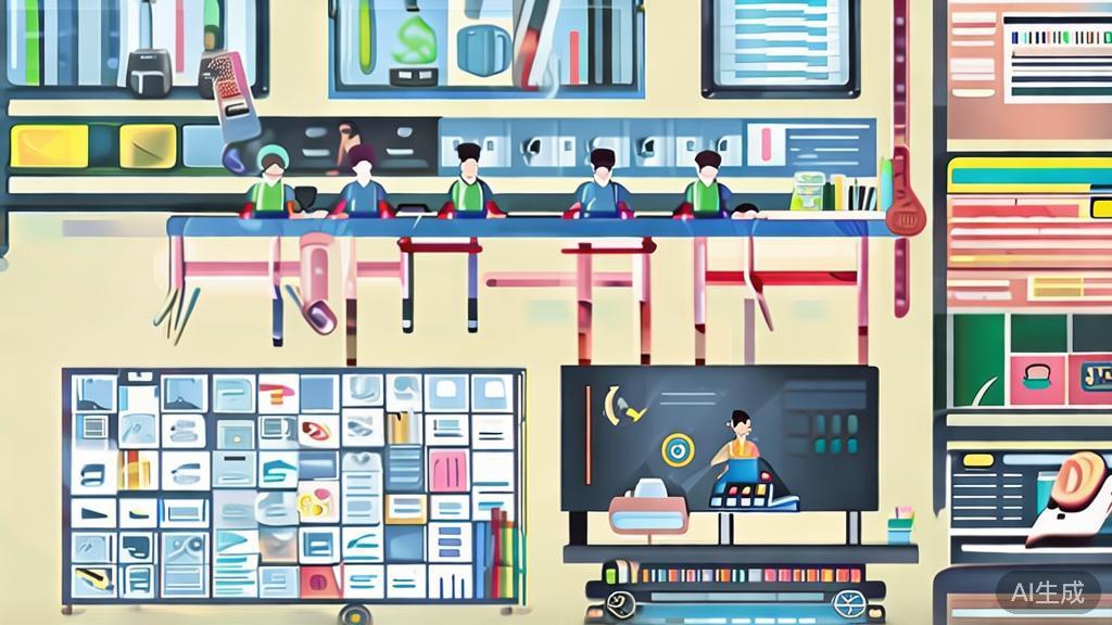 "Flat vector illustration of the animation production process, showcasing brainstorming, script writing, animation, editing, and publishing, high-quality business illustration"