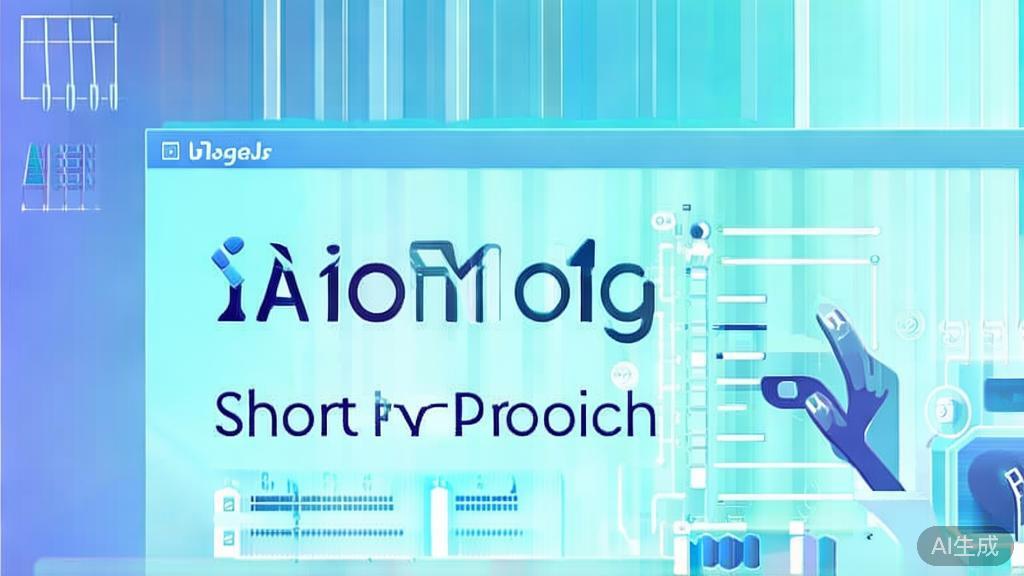 Flat vector illustration of a user selecting an AI tool for short play production, dashboard style, soft blue gradient