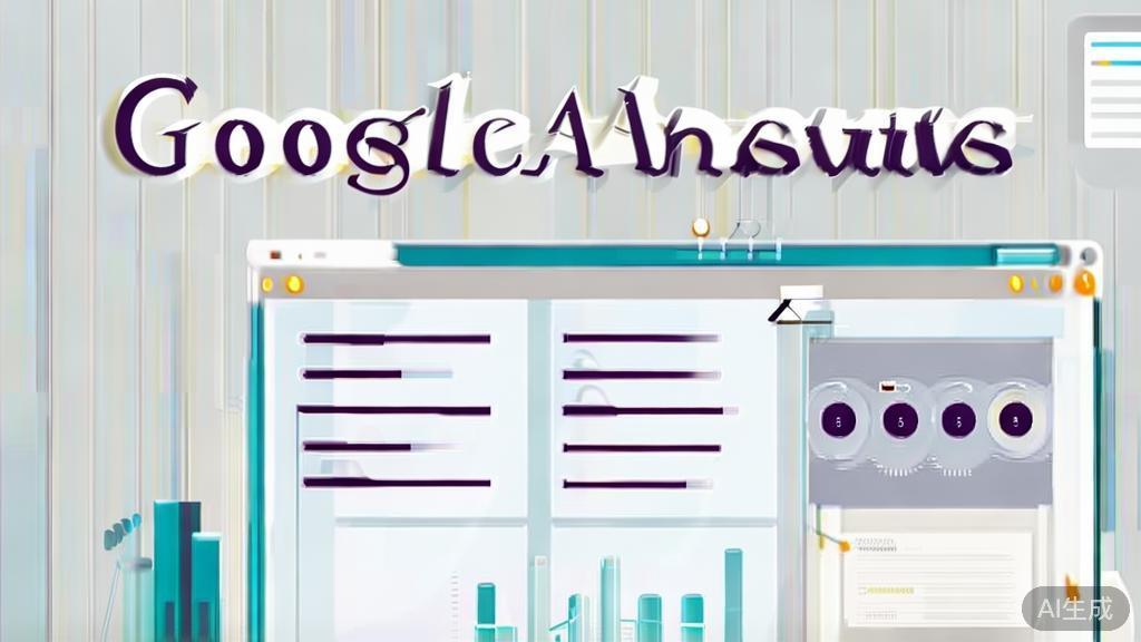 "High-quality business illustration regarding Google Analytics, minimal flat design"