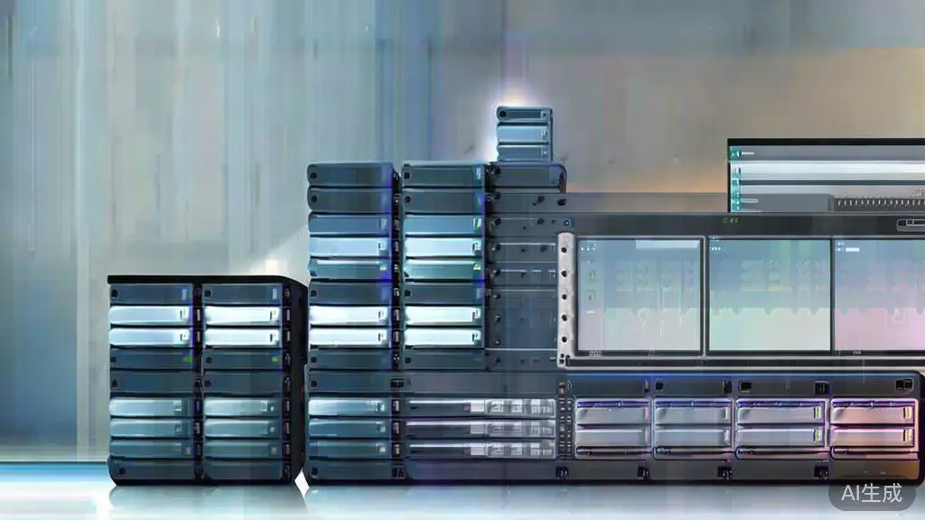 High-quality business illustration regarding video storage management, minimal flat design