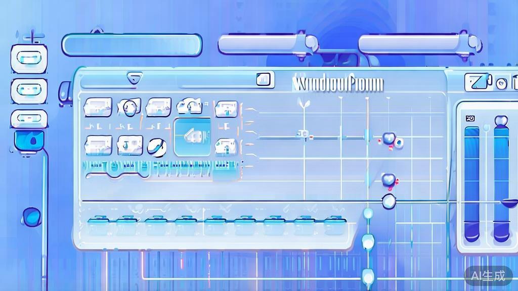 Flat vector illustration of video editing process, dashboard style, soft blue gradient