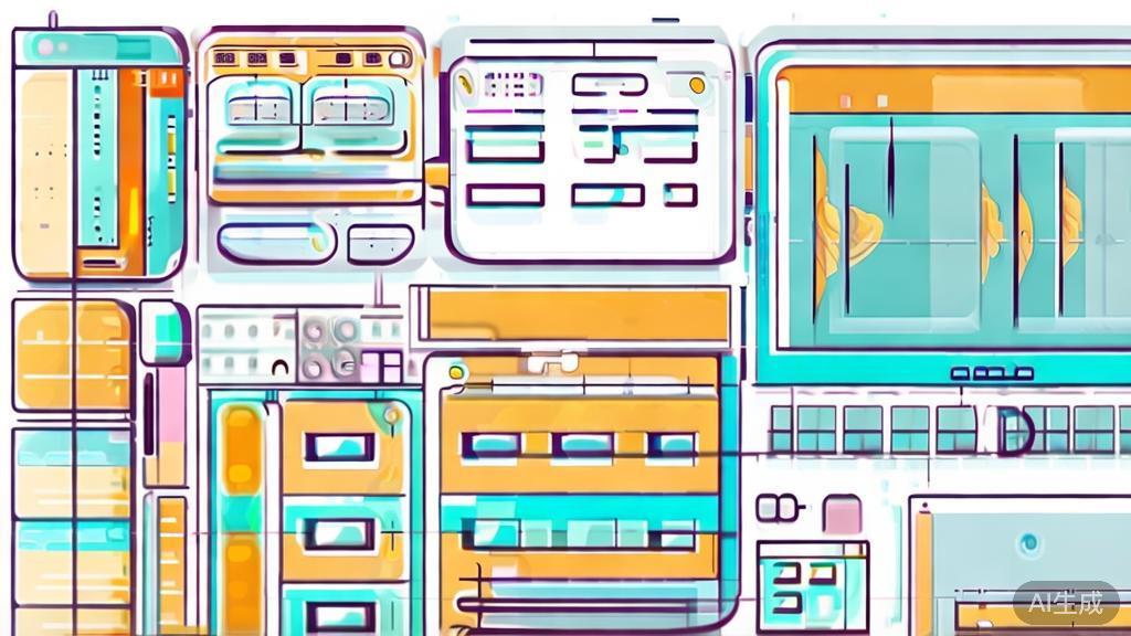 High-quality illustration representing different video editing tools, minimal flat design