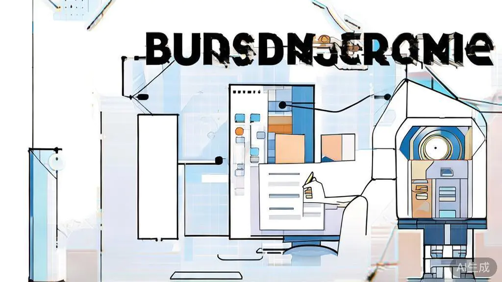 "High-quality business illustration regarding AI script writing, minimal flat design"