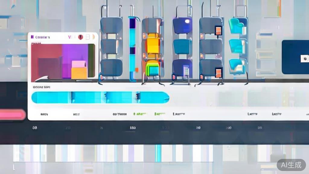 High-quality business illustration regarding future trends in video editing software, minimal flat design