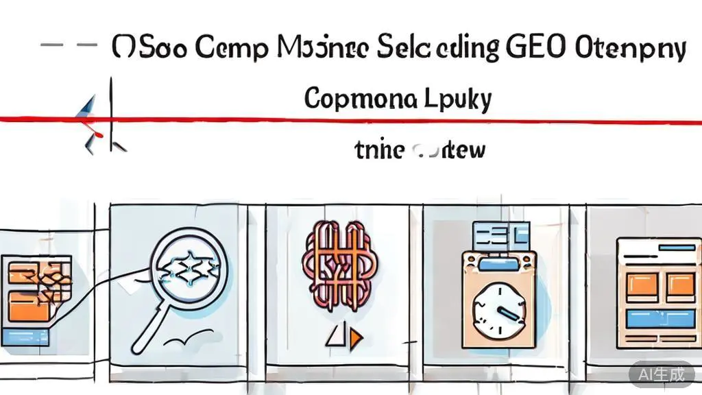 High-quality illustration showing common mistakes in choosing GEO optimization company, minimal flat design