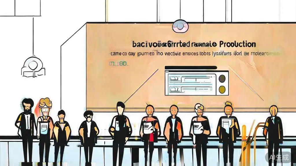 High-quality business illustration showcasing successful short drama production case using GEO tools, minimal flat design