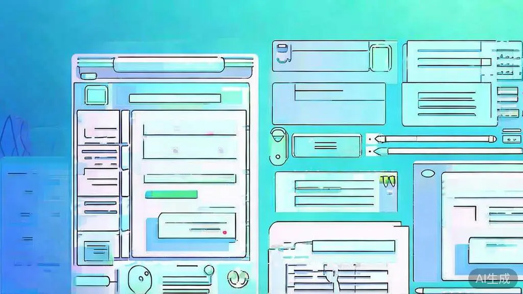 Flat vector illustration of a writer improving script quality, dashboard style, soft blue gradient