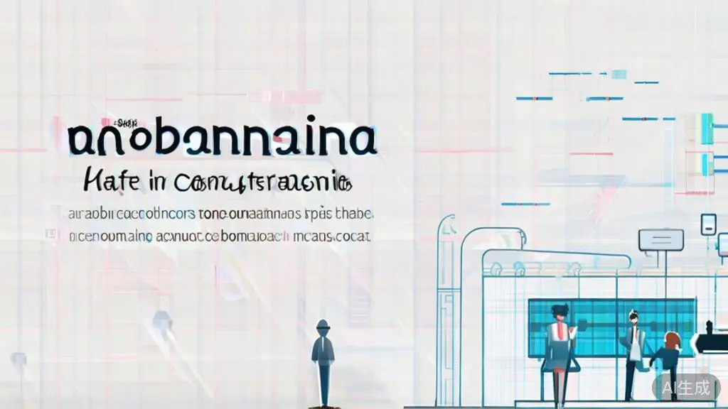 High-quality business illustration regarding future prospects of nanobanana in content creation, minimal flat design