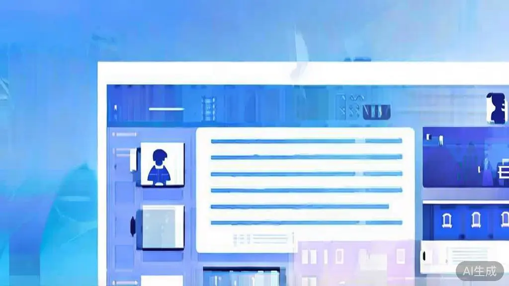 Flat vector illustration of screenplay collaboration, dashboard style, soft blue gradient