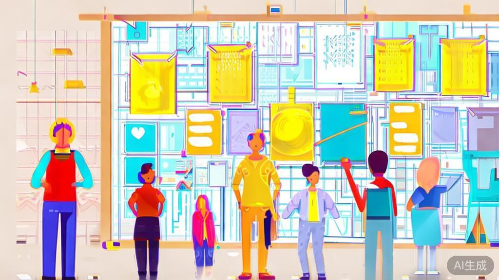 "High-quality illustration of brainstorming ideas, minimal flat design"