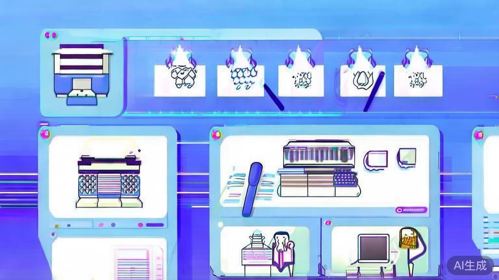 Flat vector illustration depicting users choosing scriptwriting tools, dashboard style, soft blue gradient