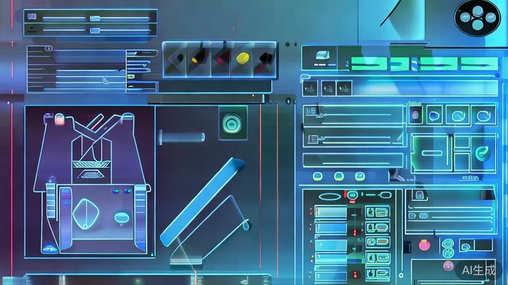 Flat vector illustration of traditional film production, dashboard style, soft blue gradient