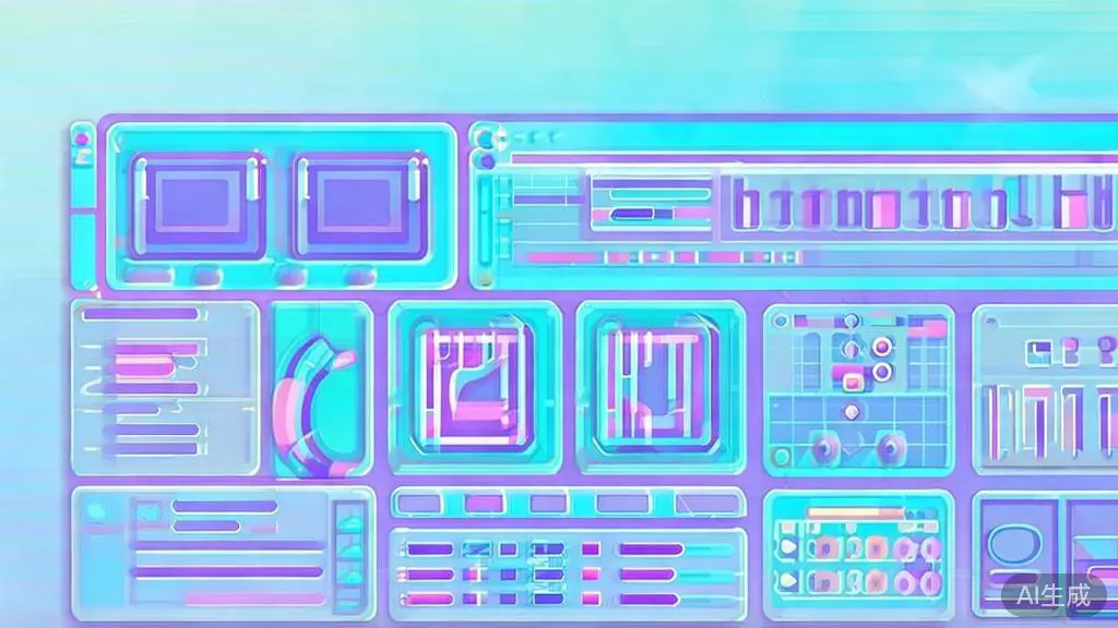 Flat vector illustration of different short video editing tools, dashboard style, soft blue gradient