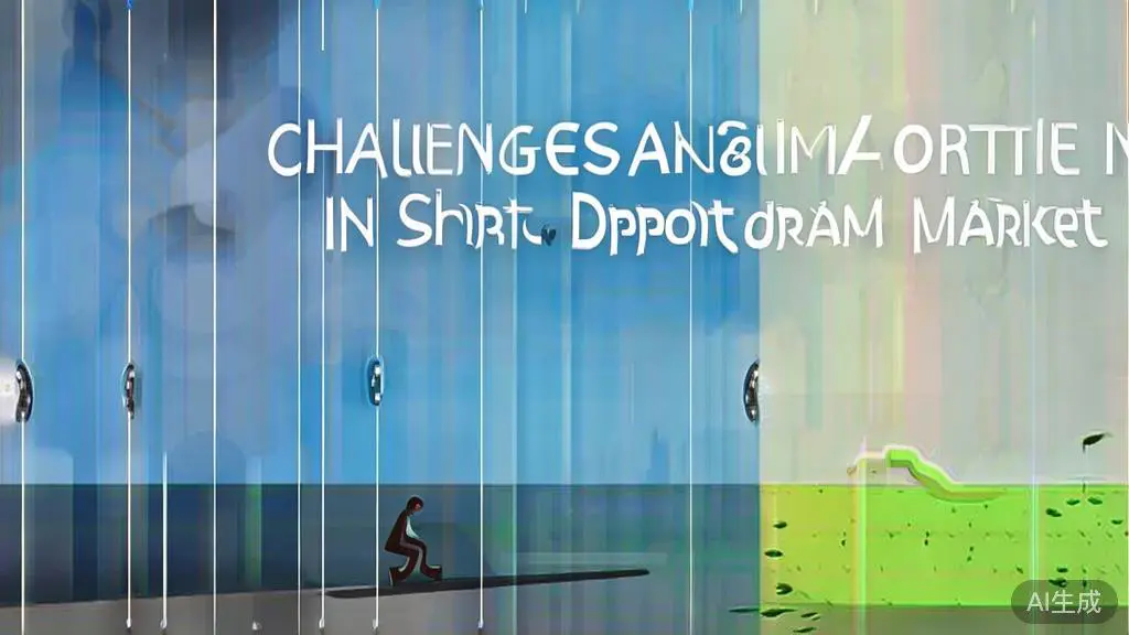 High-quality illustration of the challenges and opportunities in the short drama market, minimal flat design