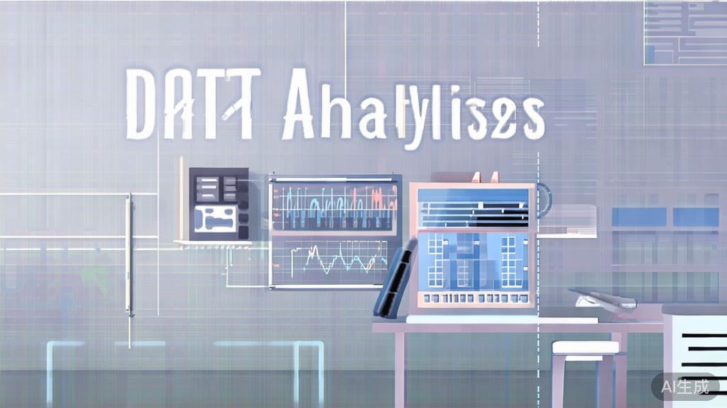 "High-quality business illustration regarding data analysis in writing, minimal flat design"