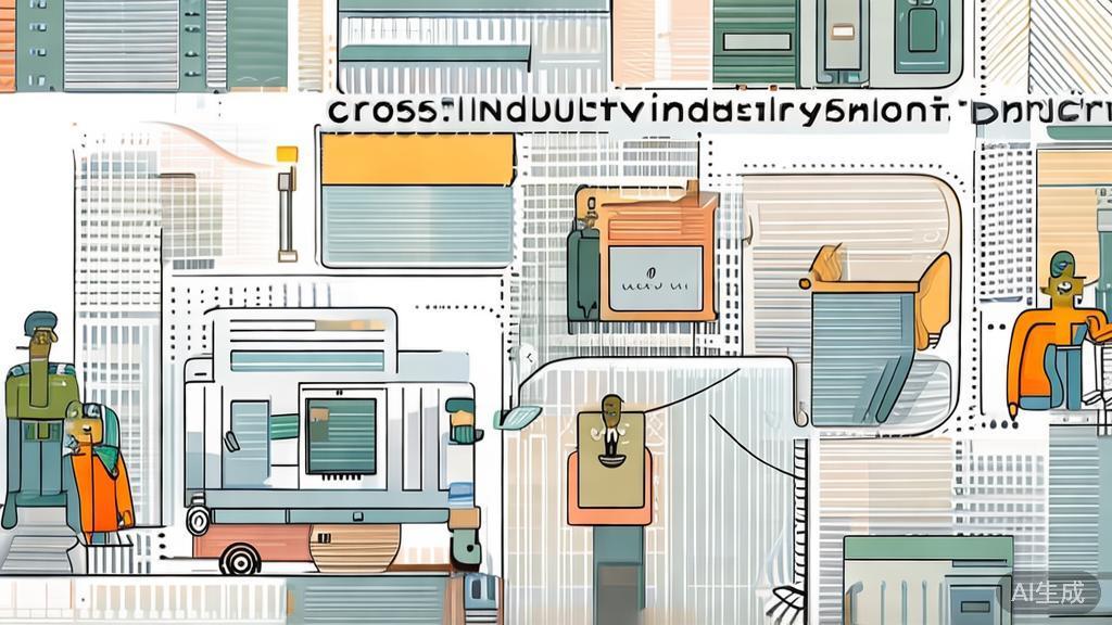 "High-quality illustration of cross-industry collaboration in short dramas, minimal flat design"