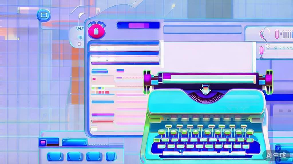 Flat vector illustration of writing process with OpenClaw, dashboard style, soft blue gradient